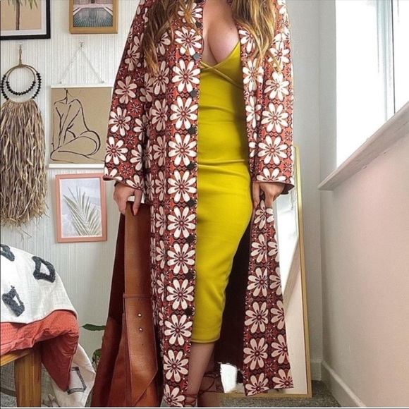 NWT Zara long jacquard knit coat special edition - Picture 5 of 17